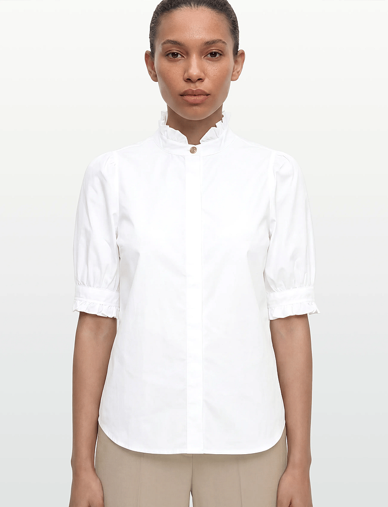 BUSNEL - MICA blouse - lühikeste varrukatega pluusid - white - 3