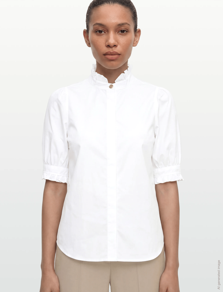 BUSNEL - MICA blouse - lyhythihaiset puserot - white - 3