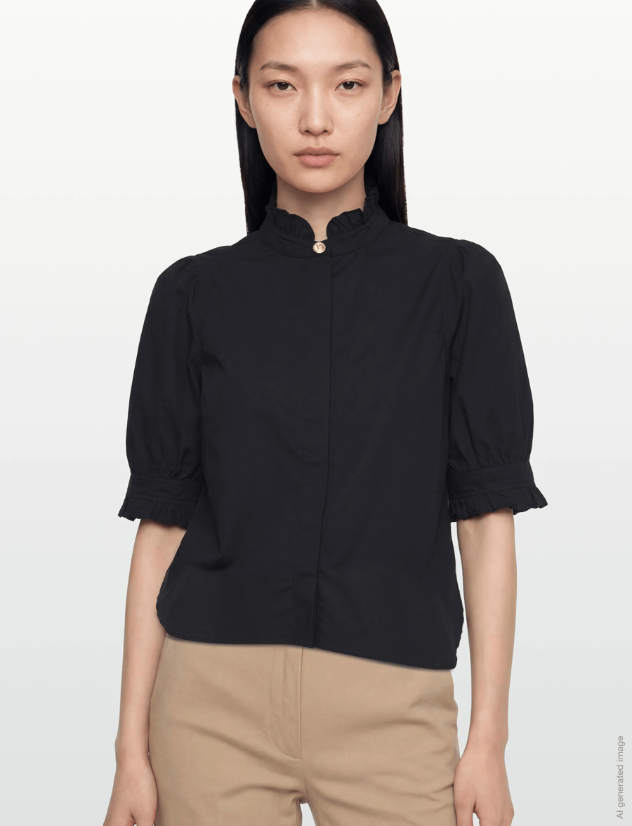 BUSNEL - MICA blouse - kortærmede bluser - marine - 3