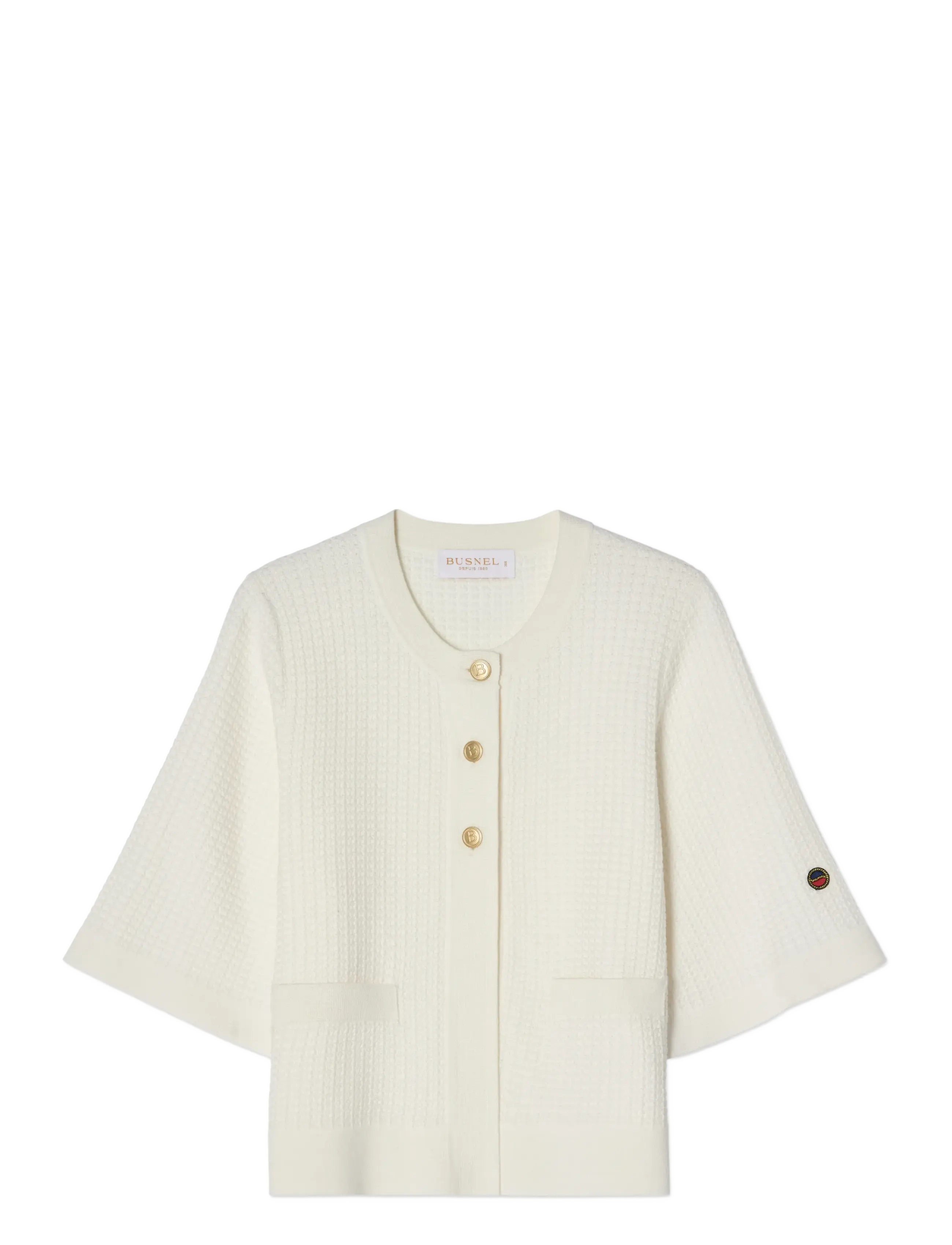 BUSNEL PALMER cardigan - Tøj - ECRU / white