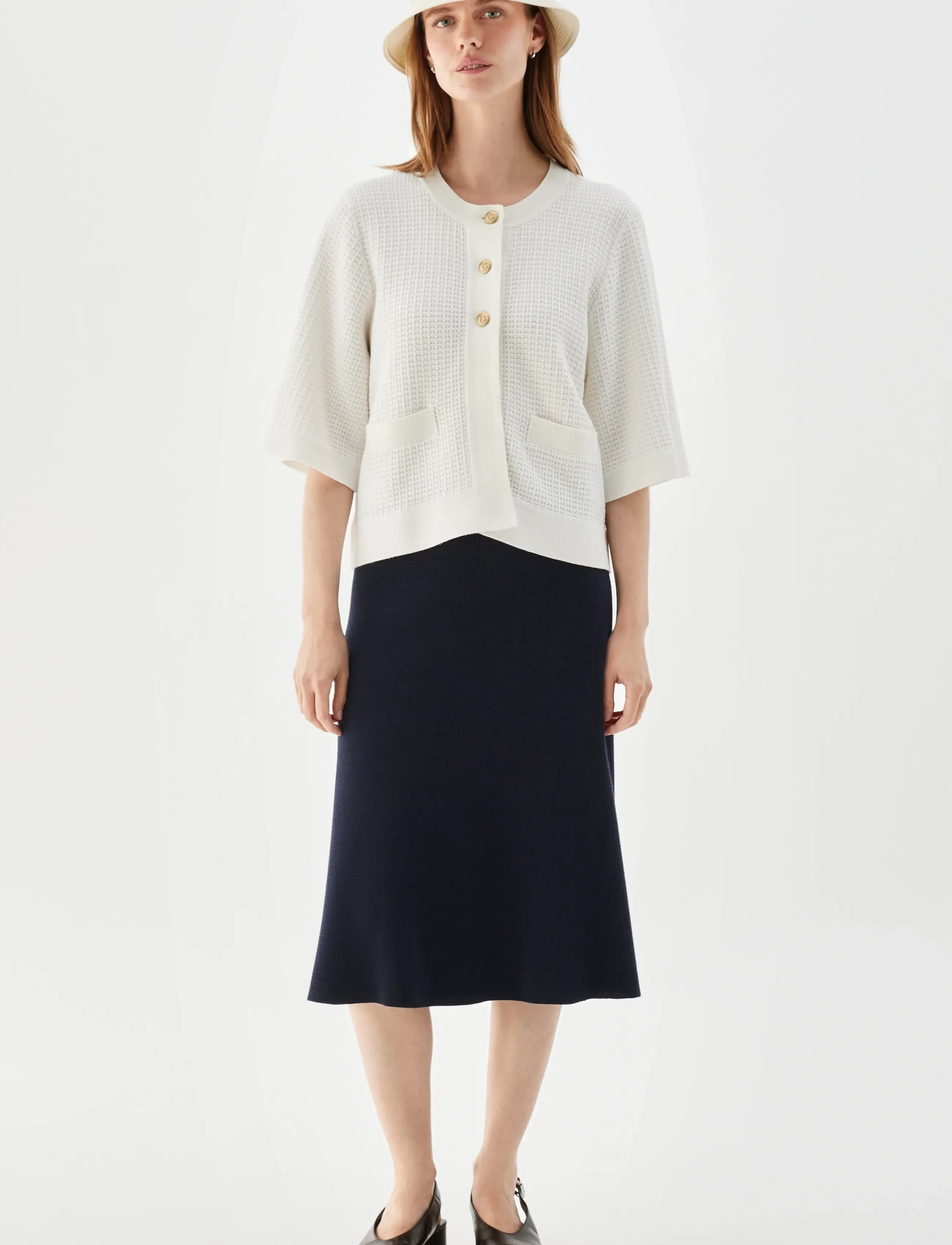 BUSNEL Palmer Cardigan, 40, White, Strik > Cardigans, Dame