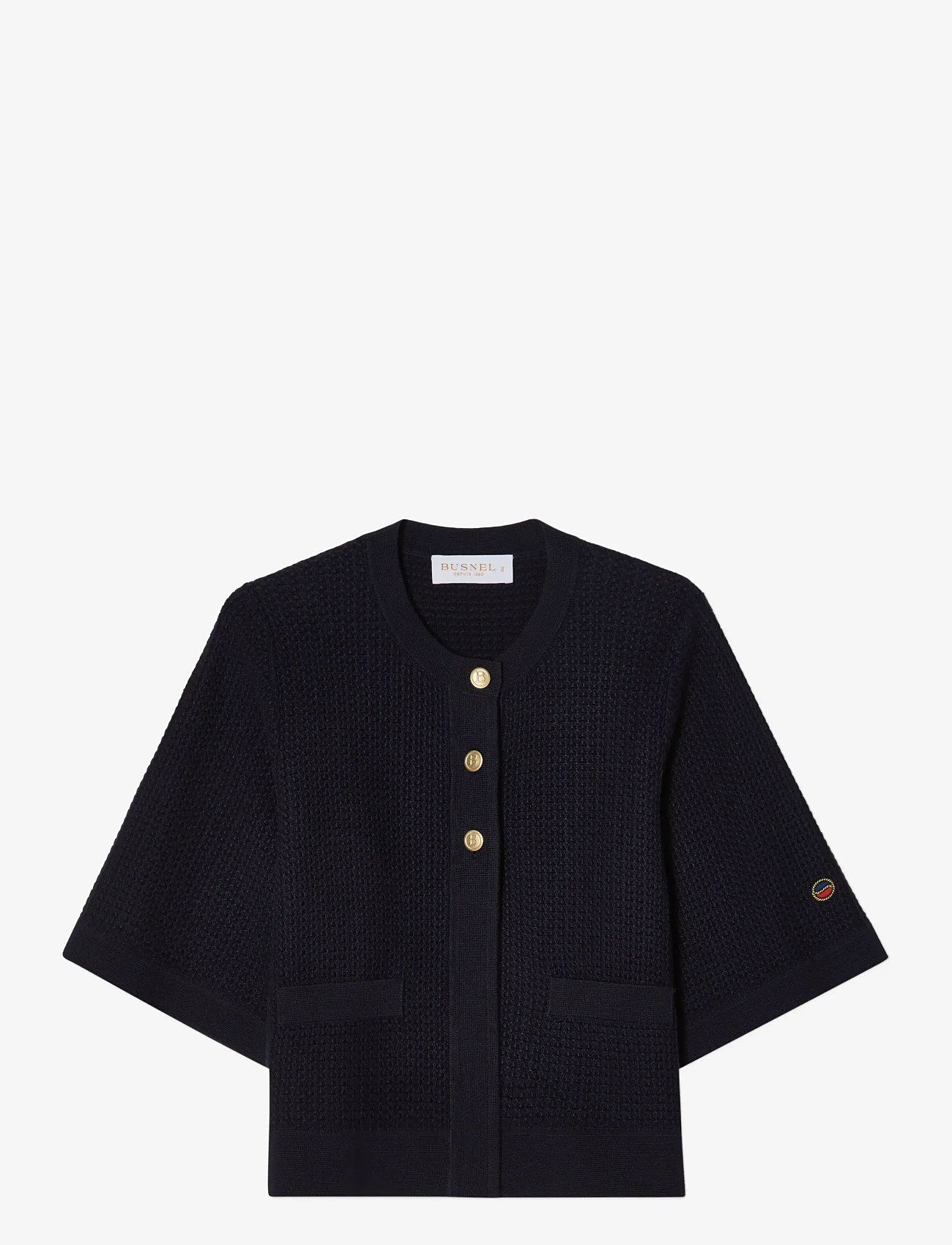 BUSNEL - PALMER cardigan - crop tops - marine - 1