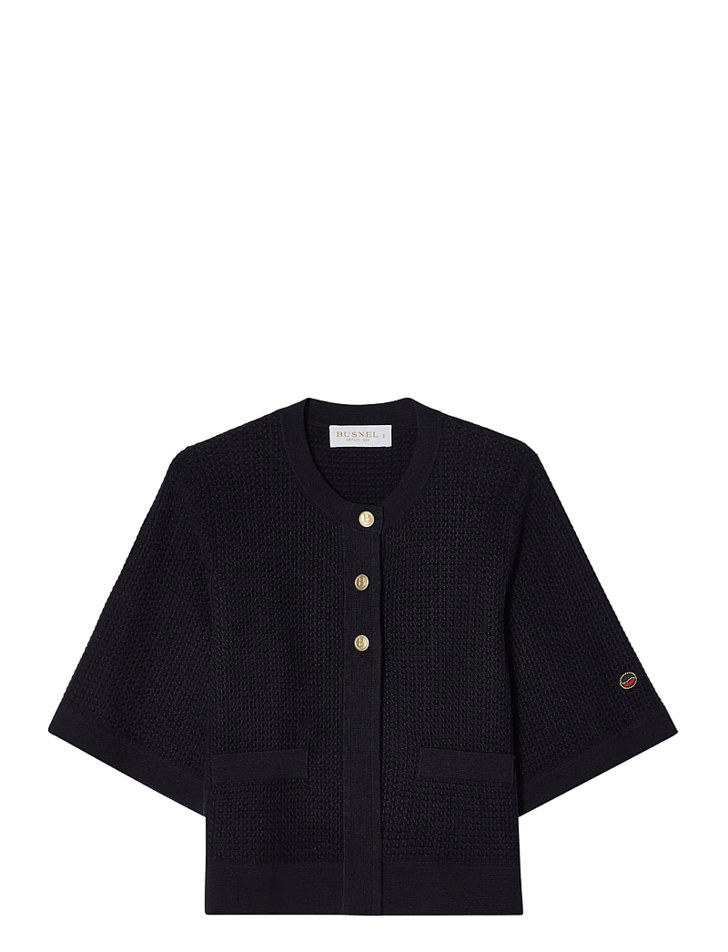 BUSNEL - PALMER cardigan - crop tops - marine - 1