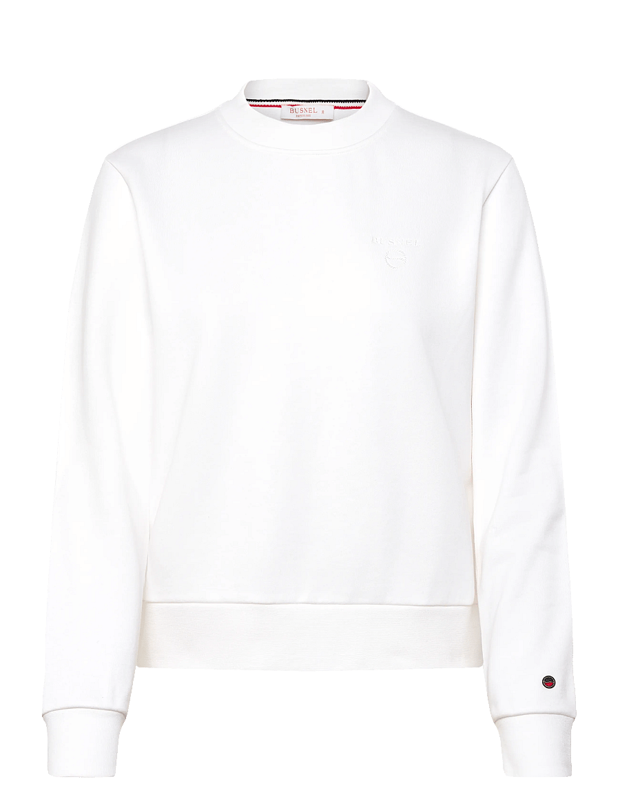 BUSNEL - SAMANTHA sweatshirt minimal - sweatshirts & hættetrøjer - white - 1