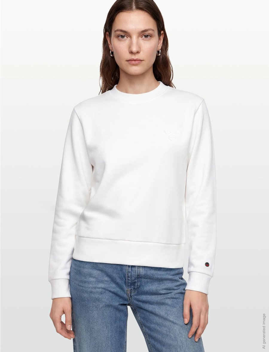 BUSNEL - SAMANTHA sweatshirt minimal - sweatshirts & hoodies - white - 3