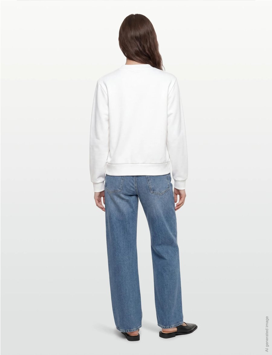 BUSNEL - SAMANTHA sweatshirt minimal - sweatshirts & hoodies - white - 4