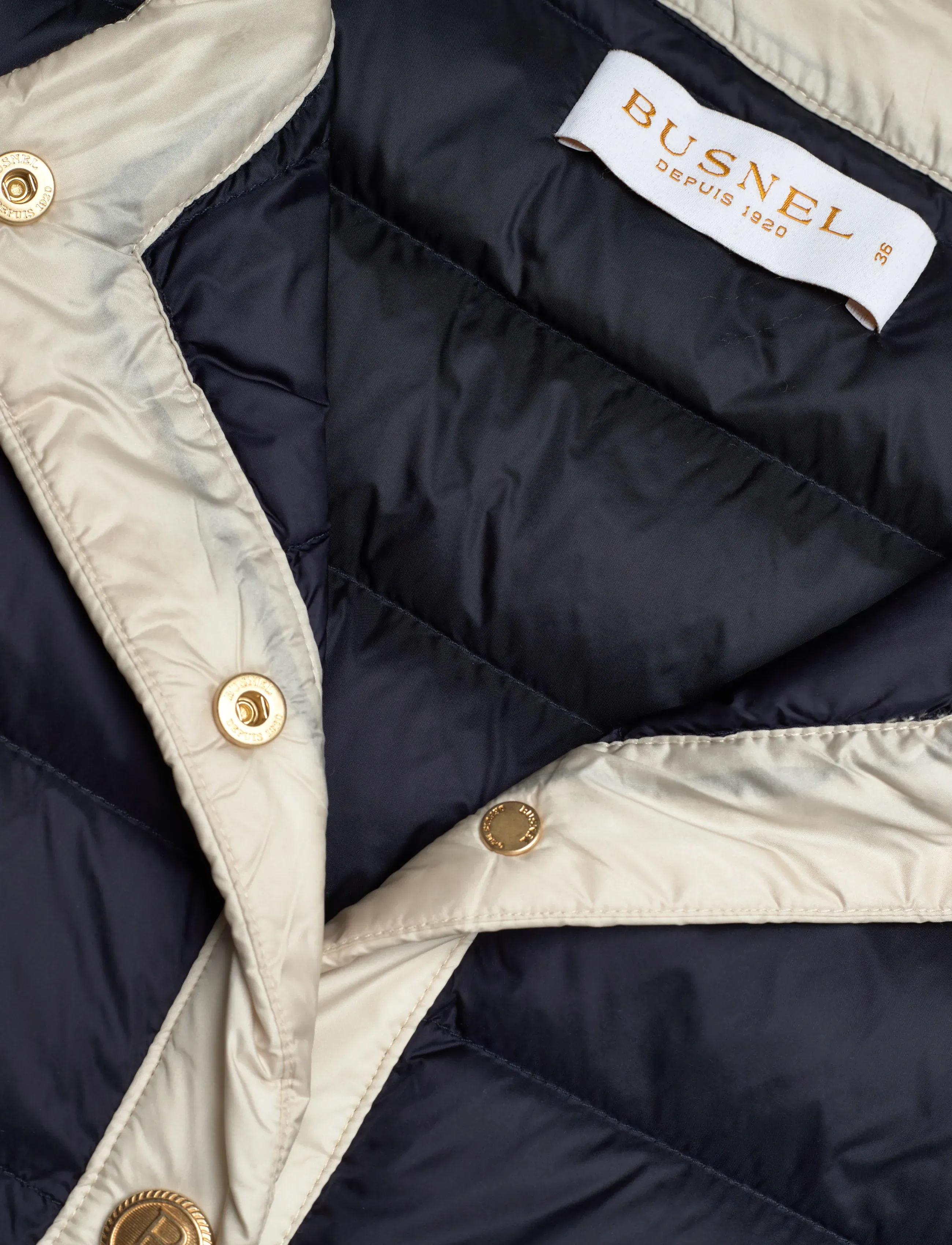 BUSNEL - INDIANA contrast down jacket Marine/silver birch - down- & padded jackets - marine/ silver birch - 3