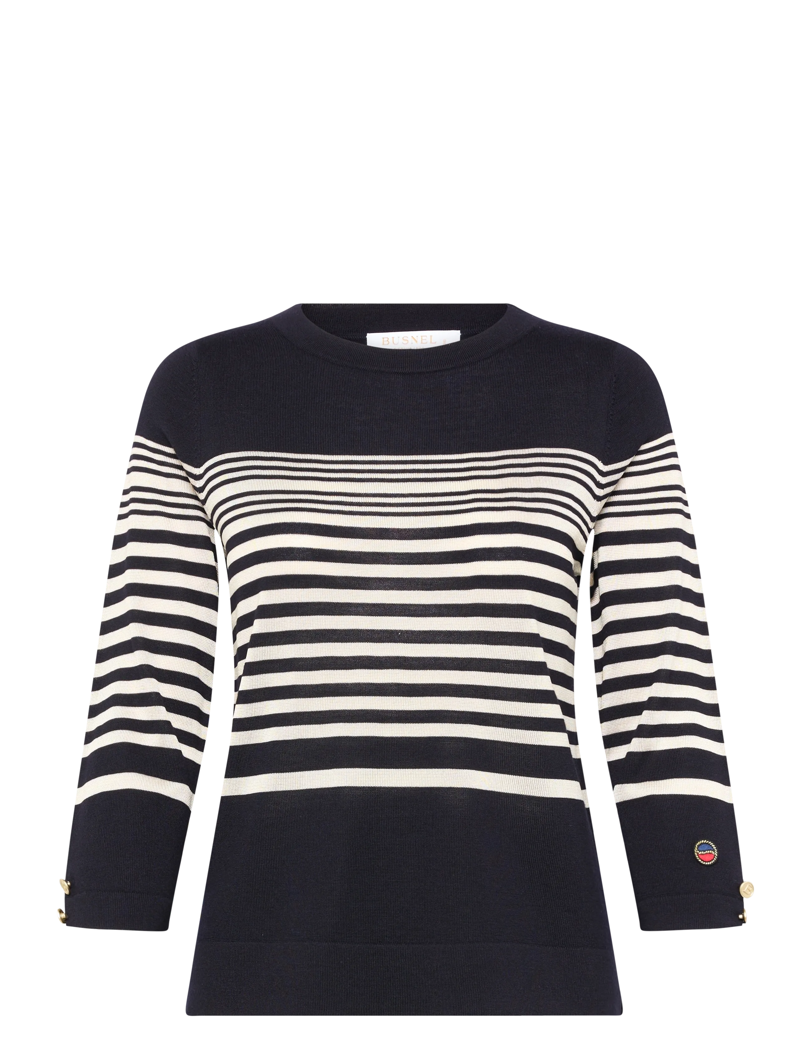 BUSNEL HELIA top striped - Kleidung - MARINE/SILVER BIRCH STRIPE / navy
