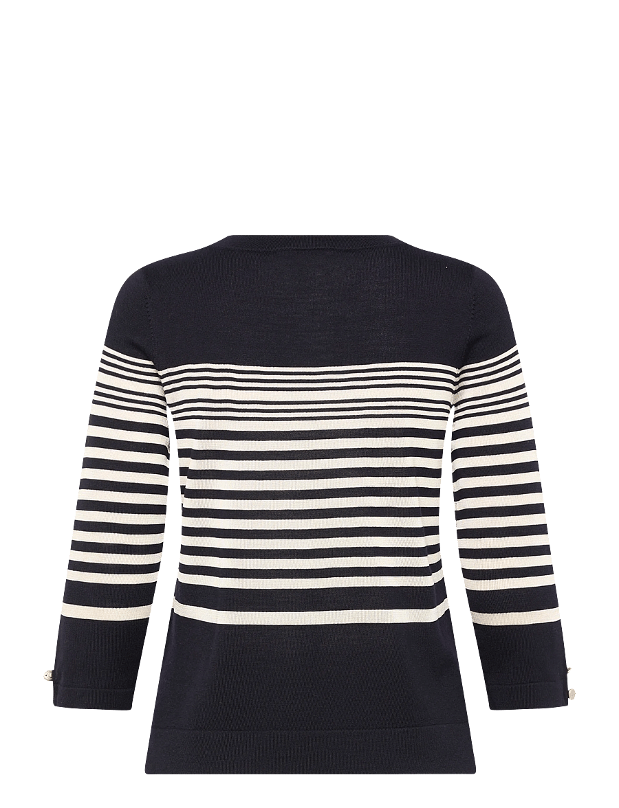 BUSNEL - HELIA top striped - tröjor - marine/silver birch stripe - 2