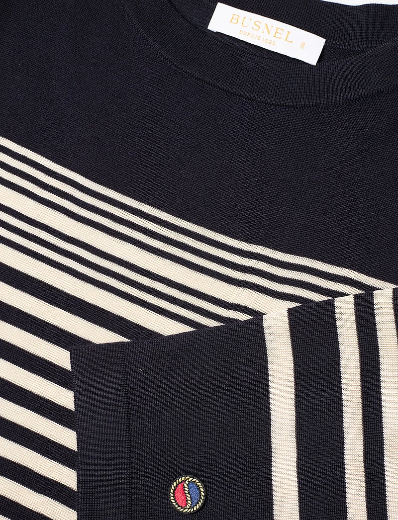 BUSNEL - HELIA top striped - sweaters - marine/silver birch stripe - 2