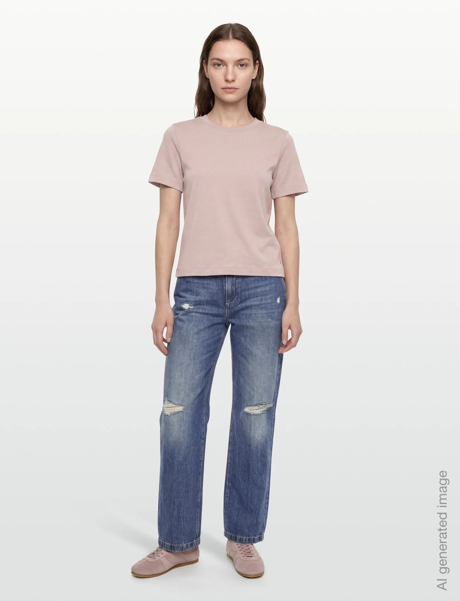 BUSNEL - TESSA Luxe T-shirt - t-shirts - light rose - 0
