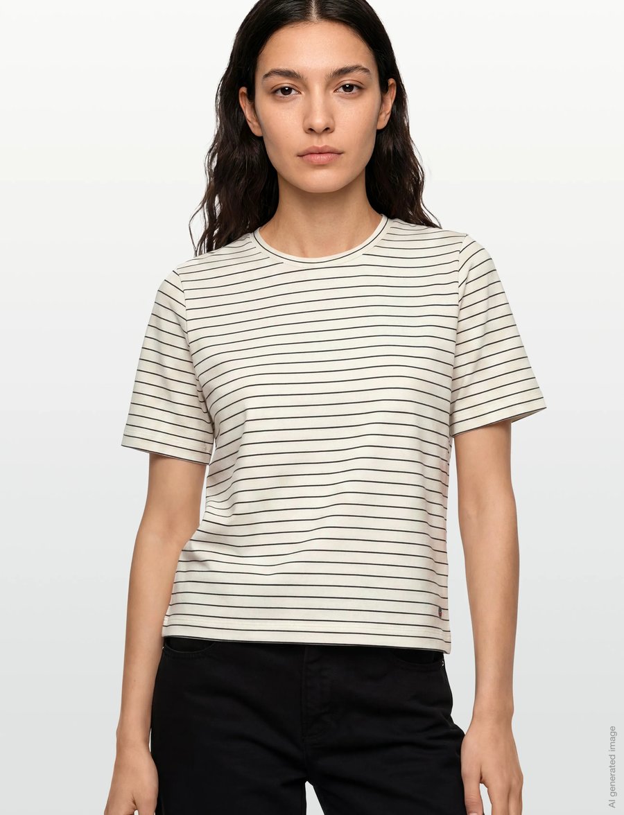 BUSNEL - TESSA Luxe T-shirt stripe - t-shirts & tops - ecru/black - 3