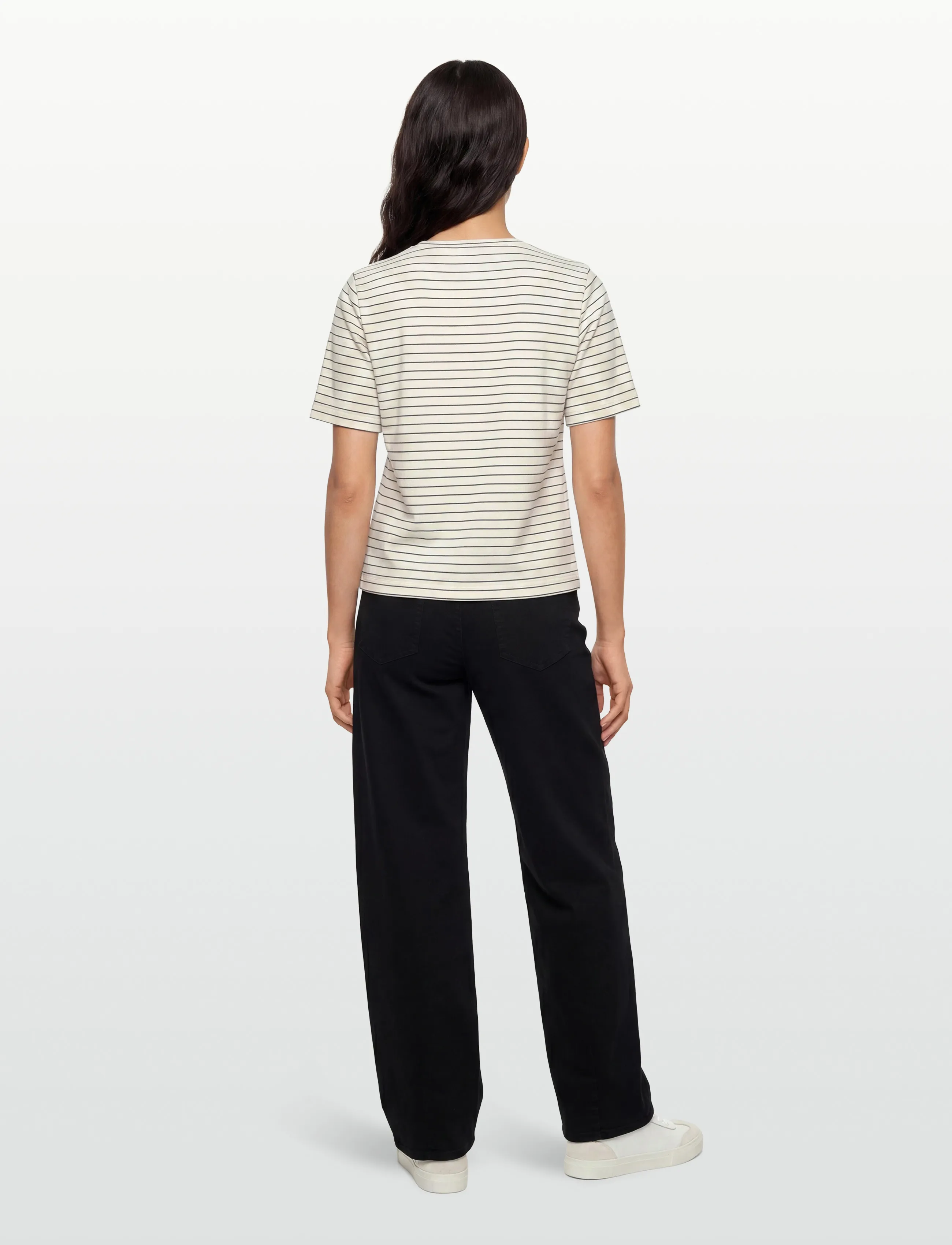 BUSNEL - TESSA Luxe T-shirt stripe - t-shirts - ecru/black - 4