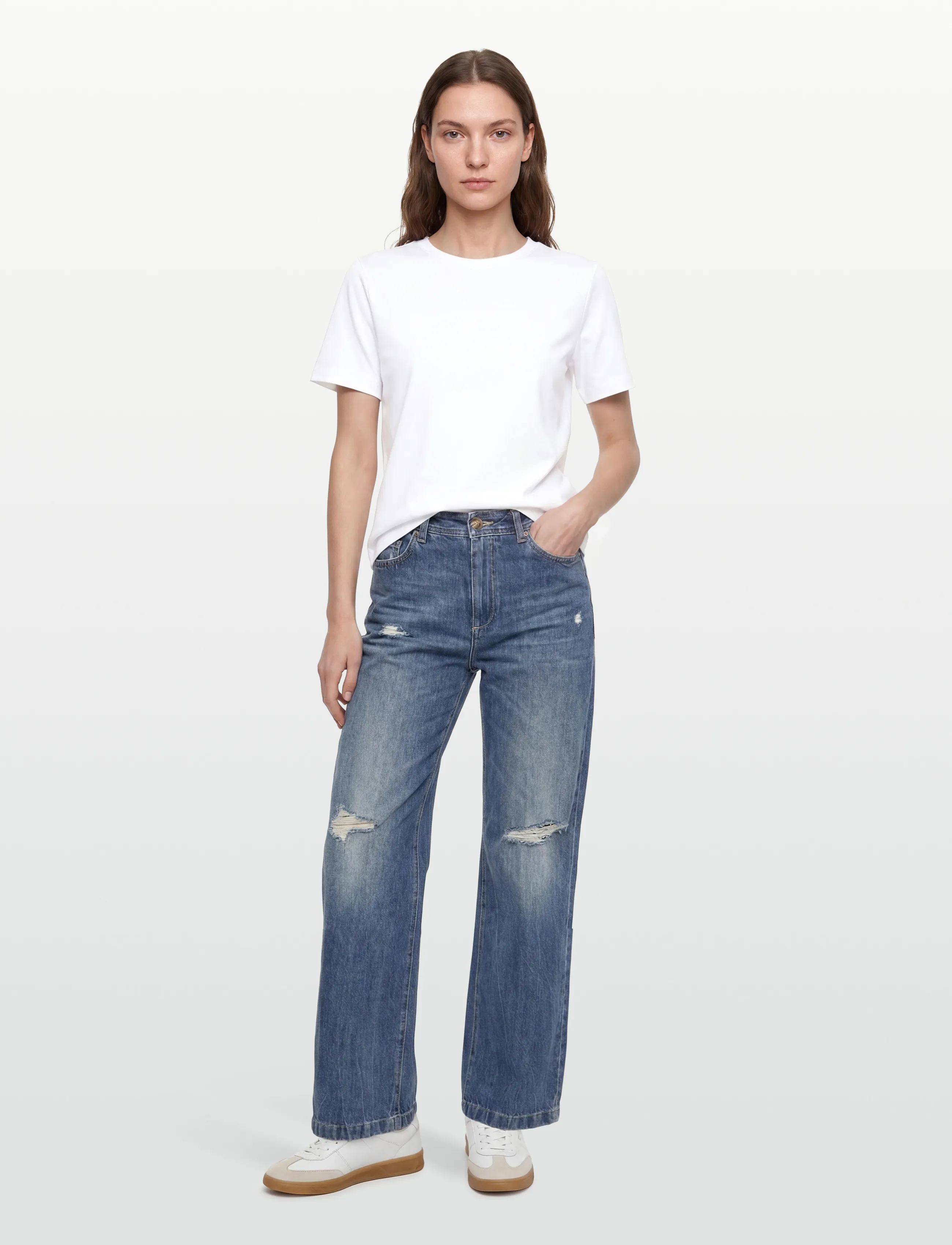 BUSNEL TESSA Luxe T-shirt - T-shirts & Toppar - WHITE / white