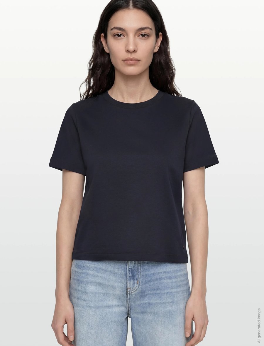 BUSNEL - TESSA Luxe T-shirt - t-shirts & tops - marine - 3