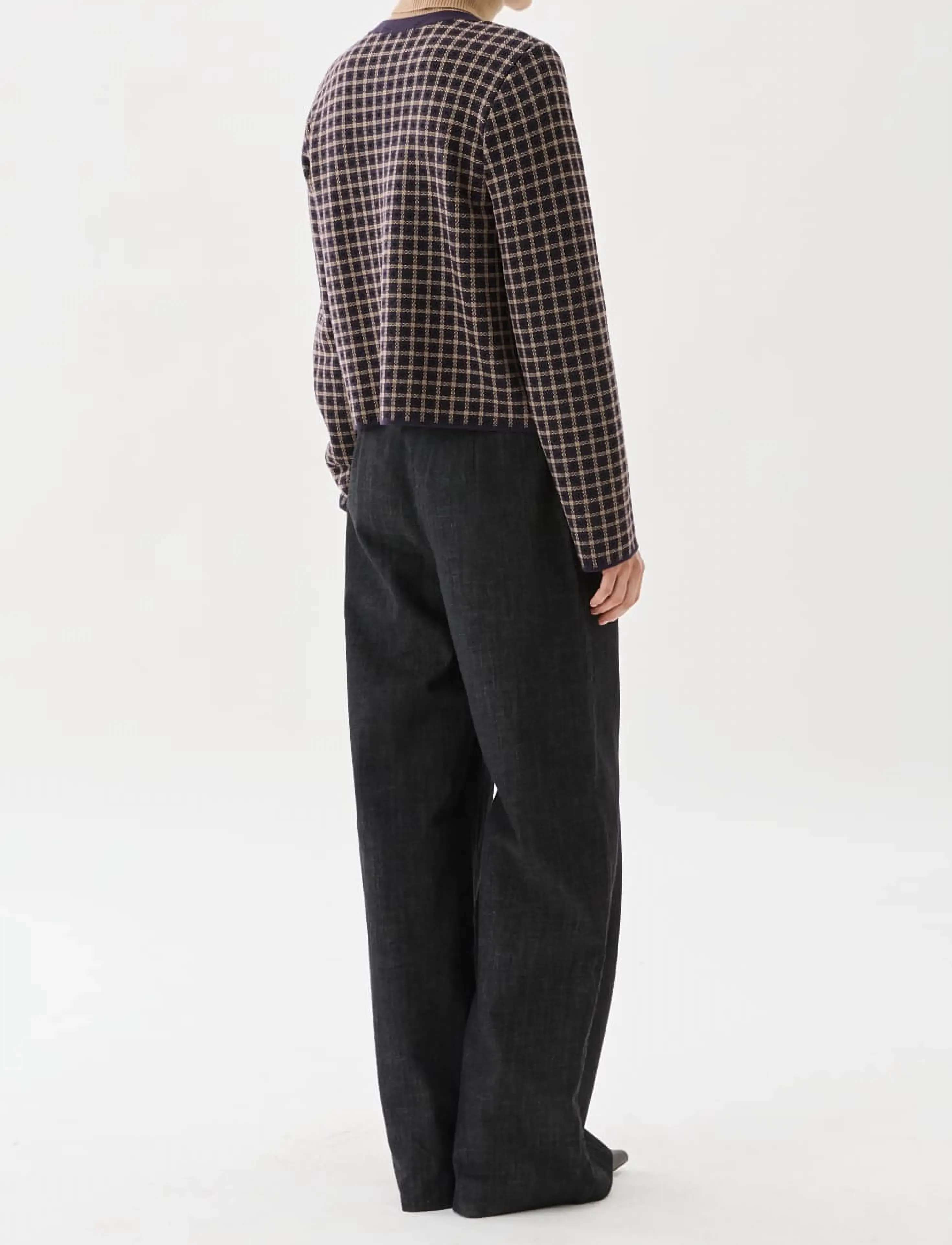 BUSNEL - ELLE jacket jacquard - wool jackets - prune - 3