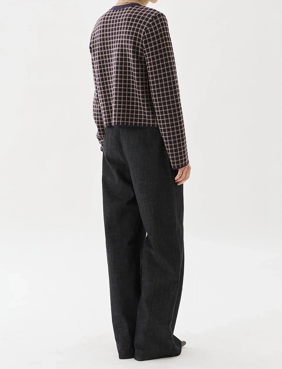 BUSNEL - ELLE jacket jacquard - wool jackets - prune - 3