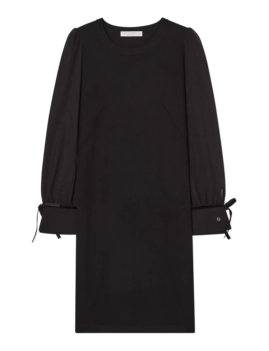 BUSNEL - FRANCINE dress - stickade klänningar - black - 1
