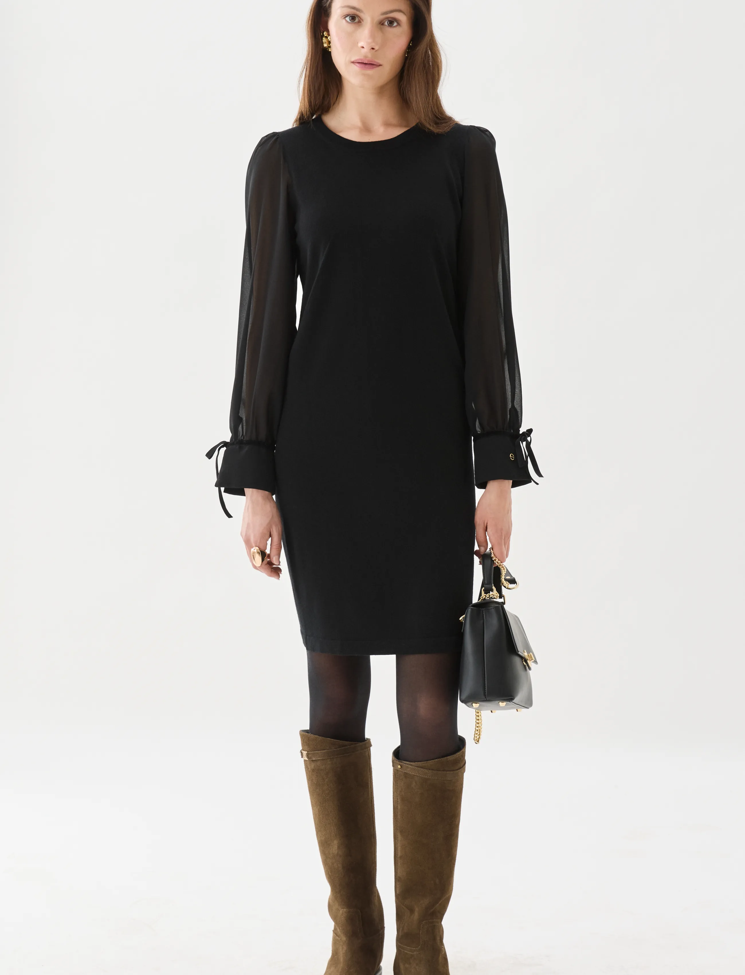 BUSNEL FRANCINE dress - Modetrender - BLACK / black