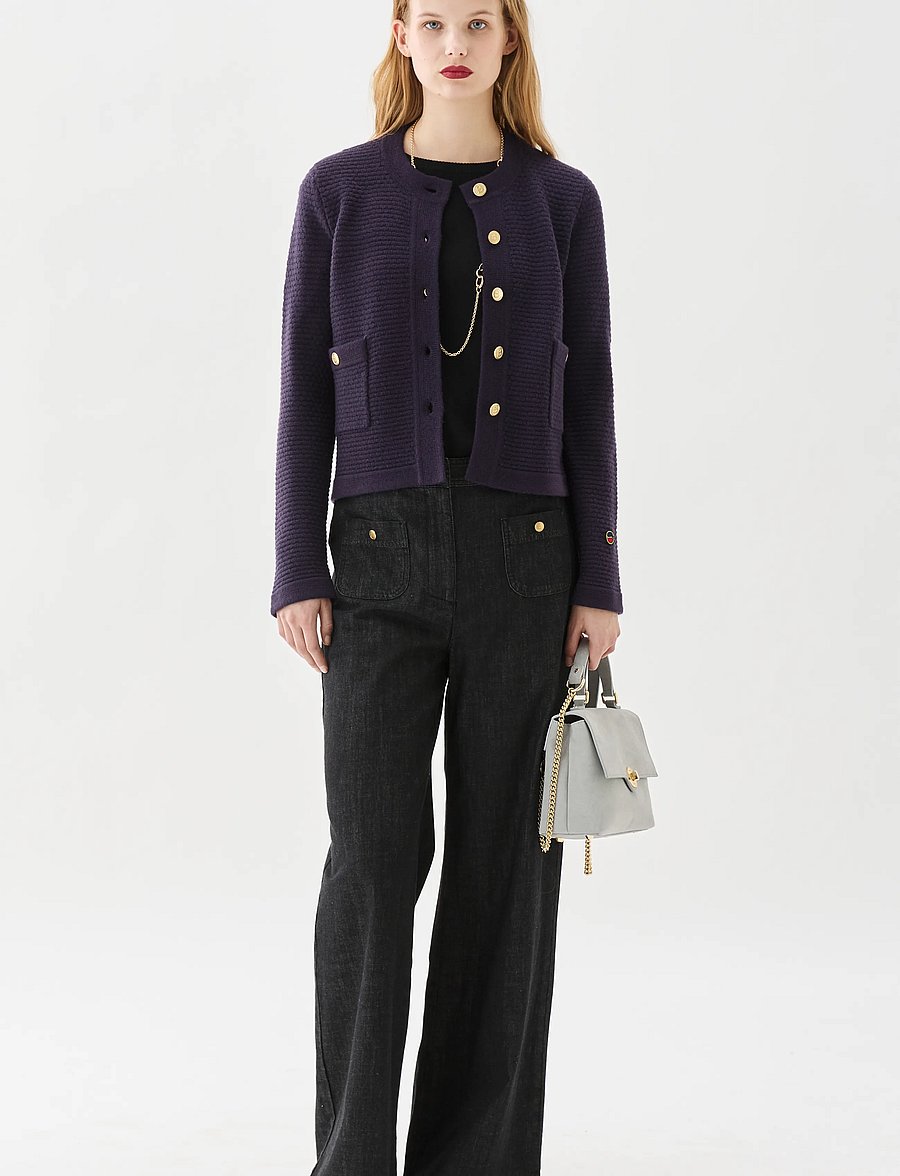 BUSNEL - GWENETH autumn jacket - wool jackets - prune - 3