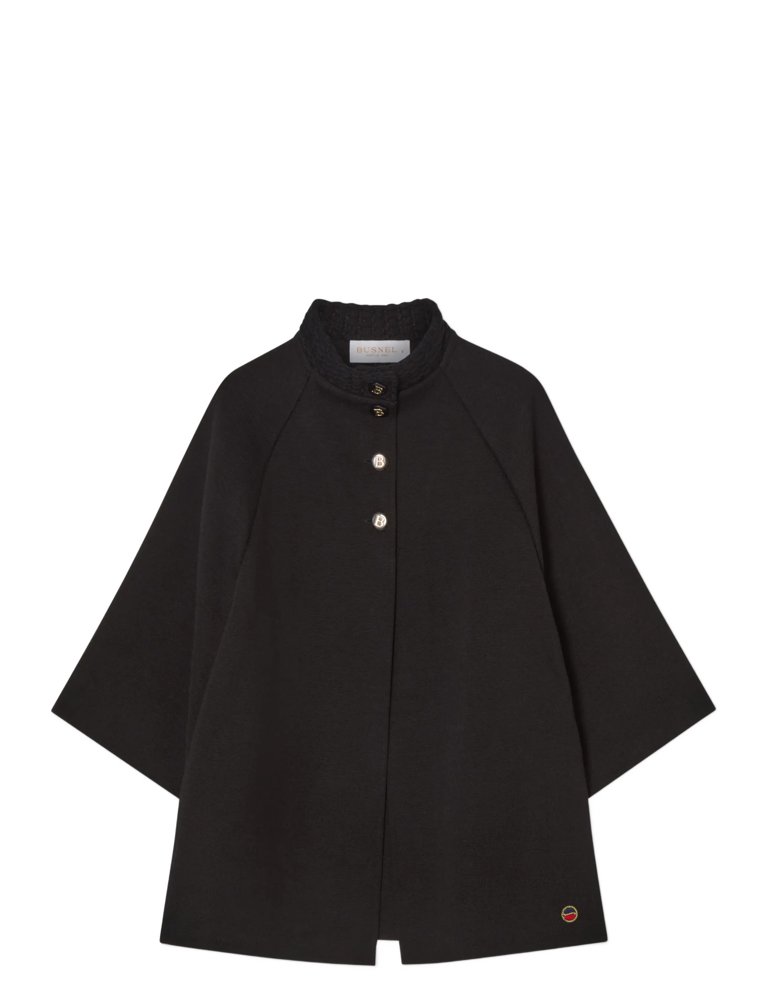 BUSNEL - LUCINE cape - wool jackets - black - 1