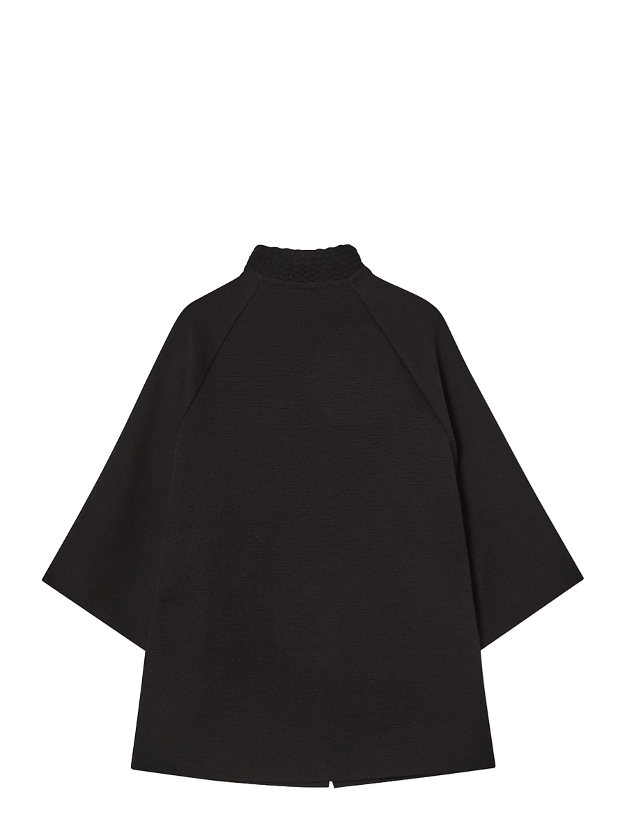 BUSNEL - LUCINE cape - wool jackets - black - 2