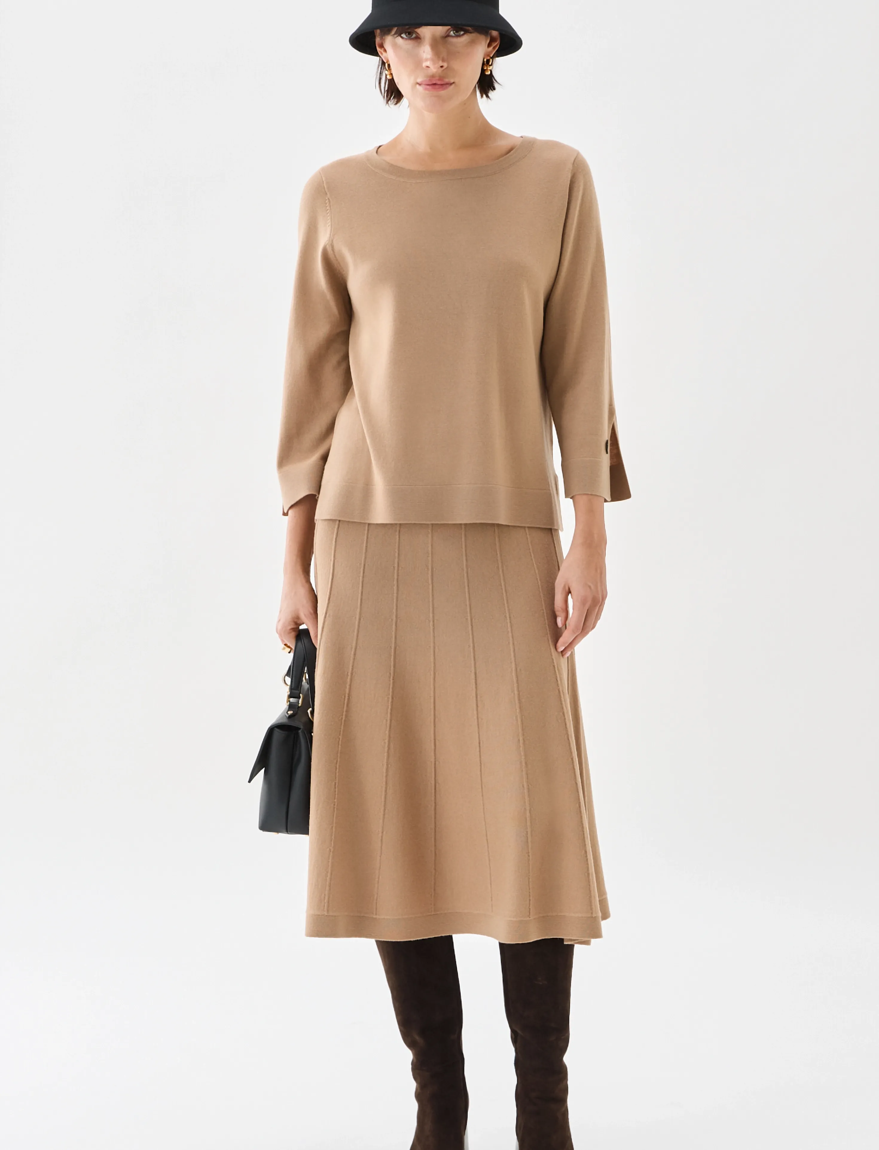 BUSNEL - MORGAN skirt - stickade kjolar - salty caramel - 0