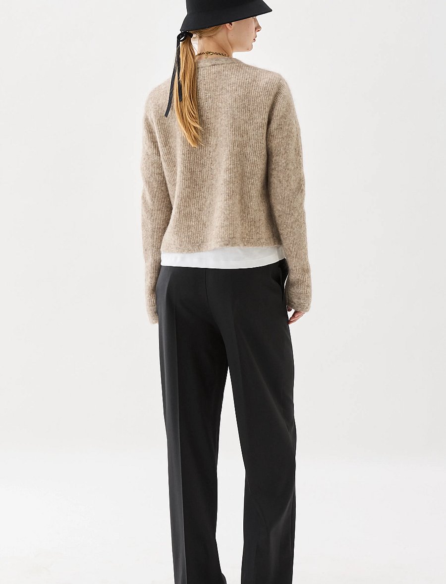 BUSNEL - SIENNA ribb cardigan - mele melange - 3