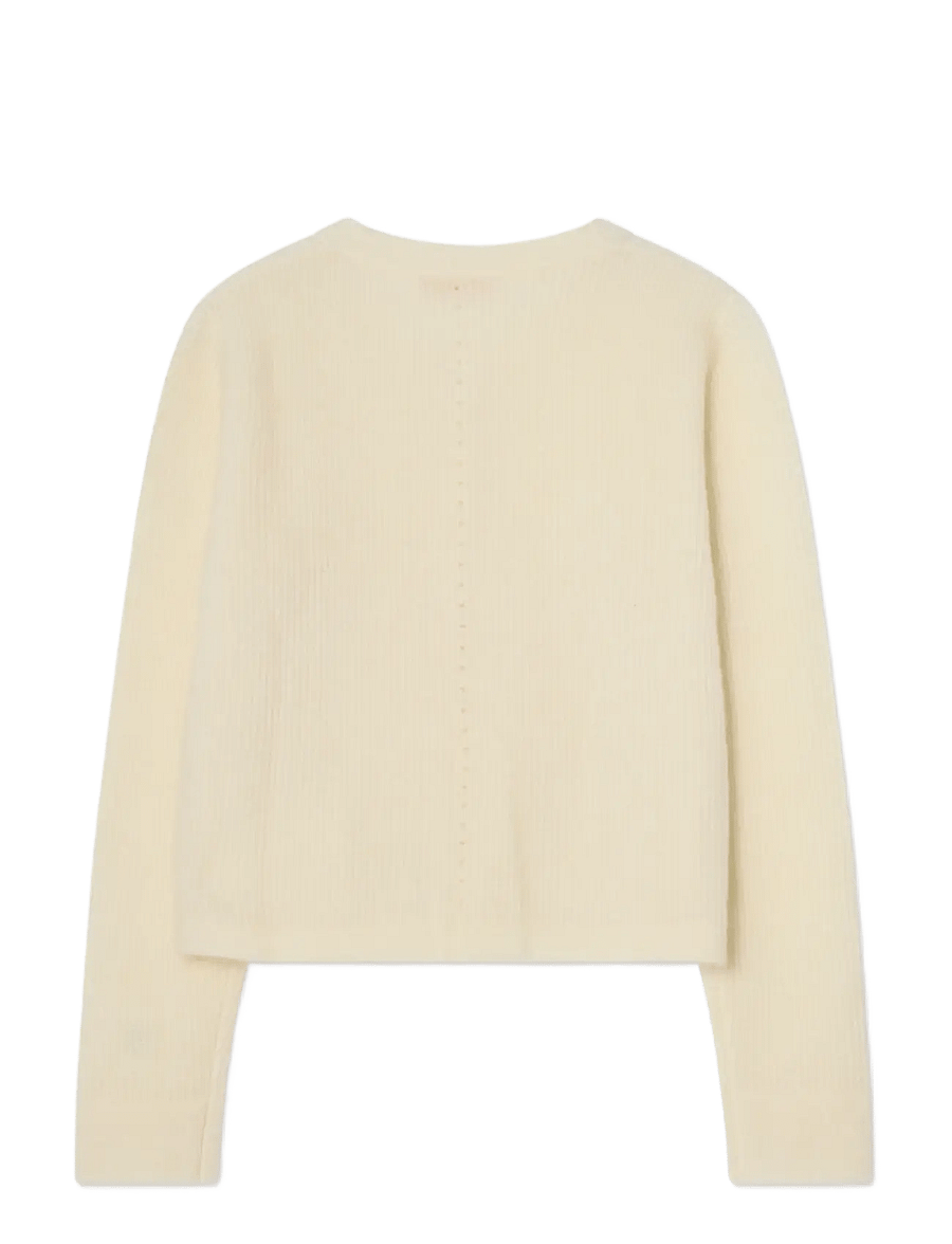 BUSNEL - SIENNA ribb cardigan - ecru - 2