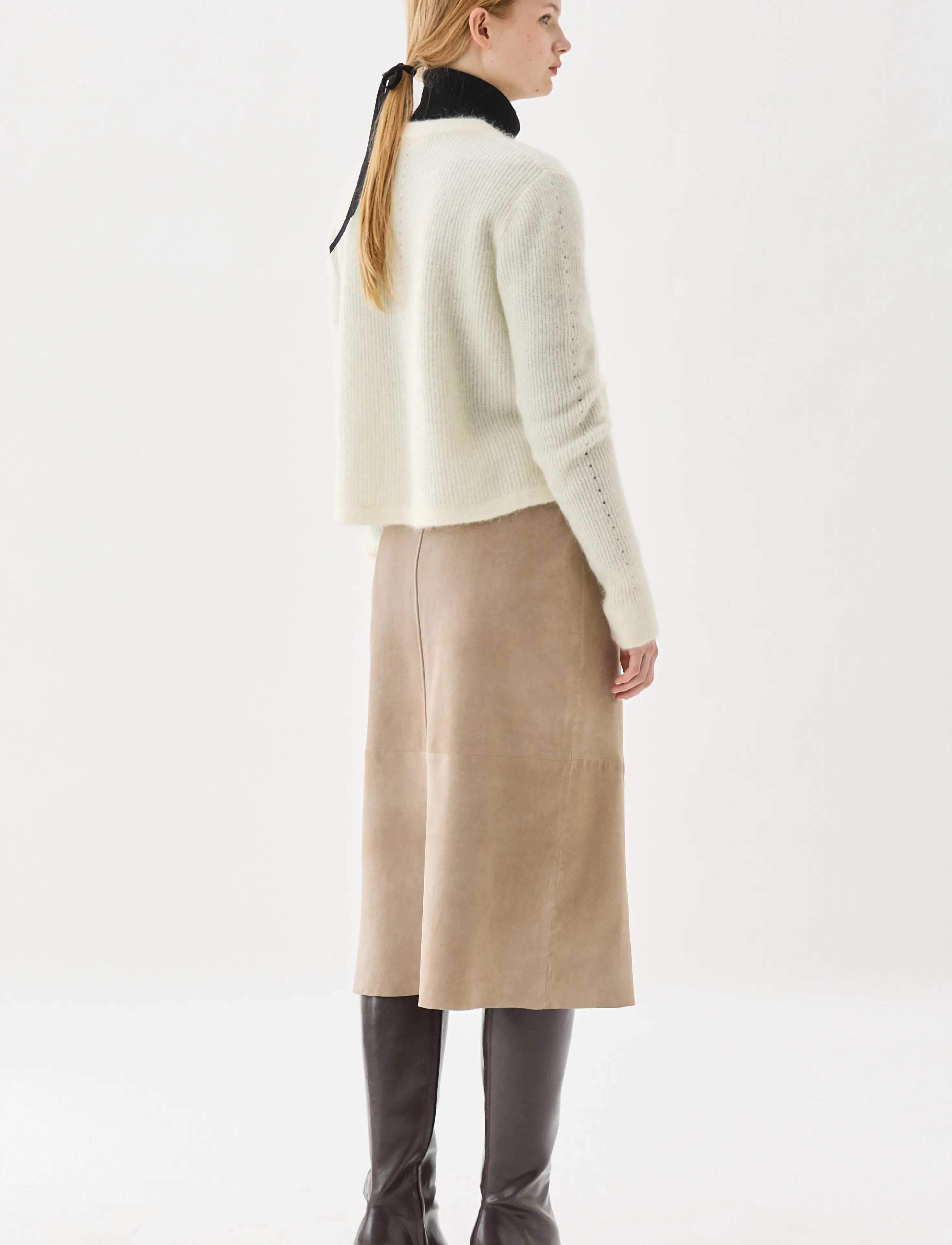 BUSNEL - SIENNA ribb cardigan - ecru - 3