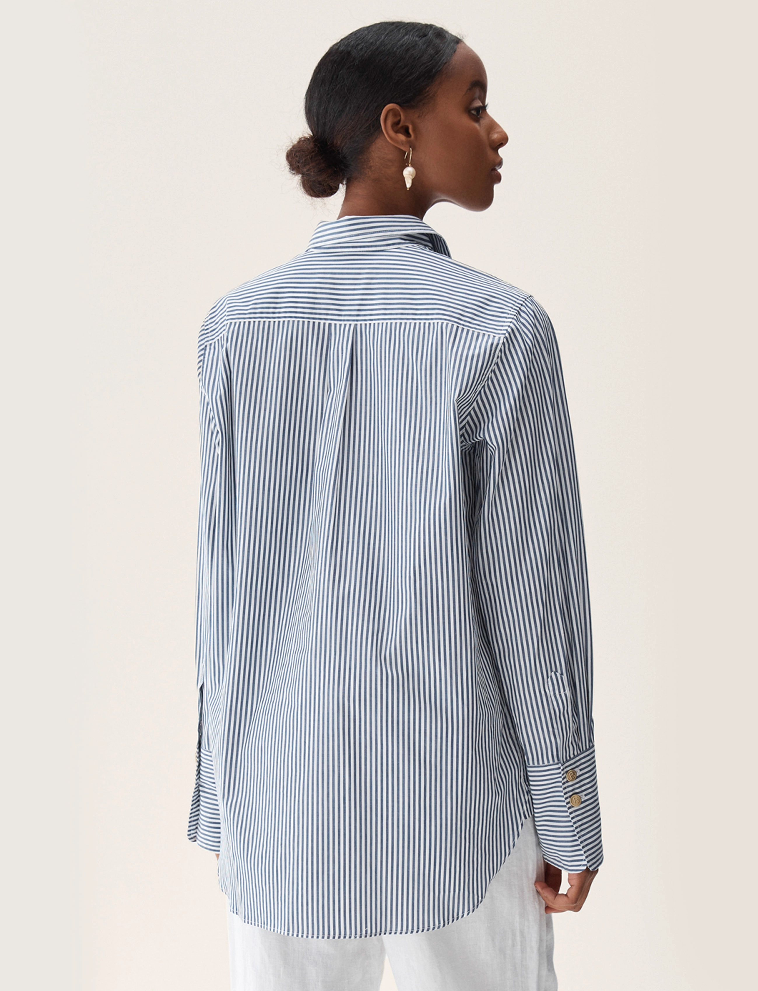 BUSNEL - Adrianne shirt - stripe marine/white - 3