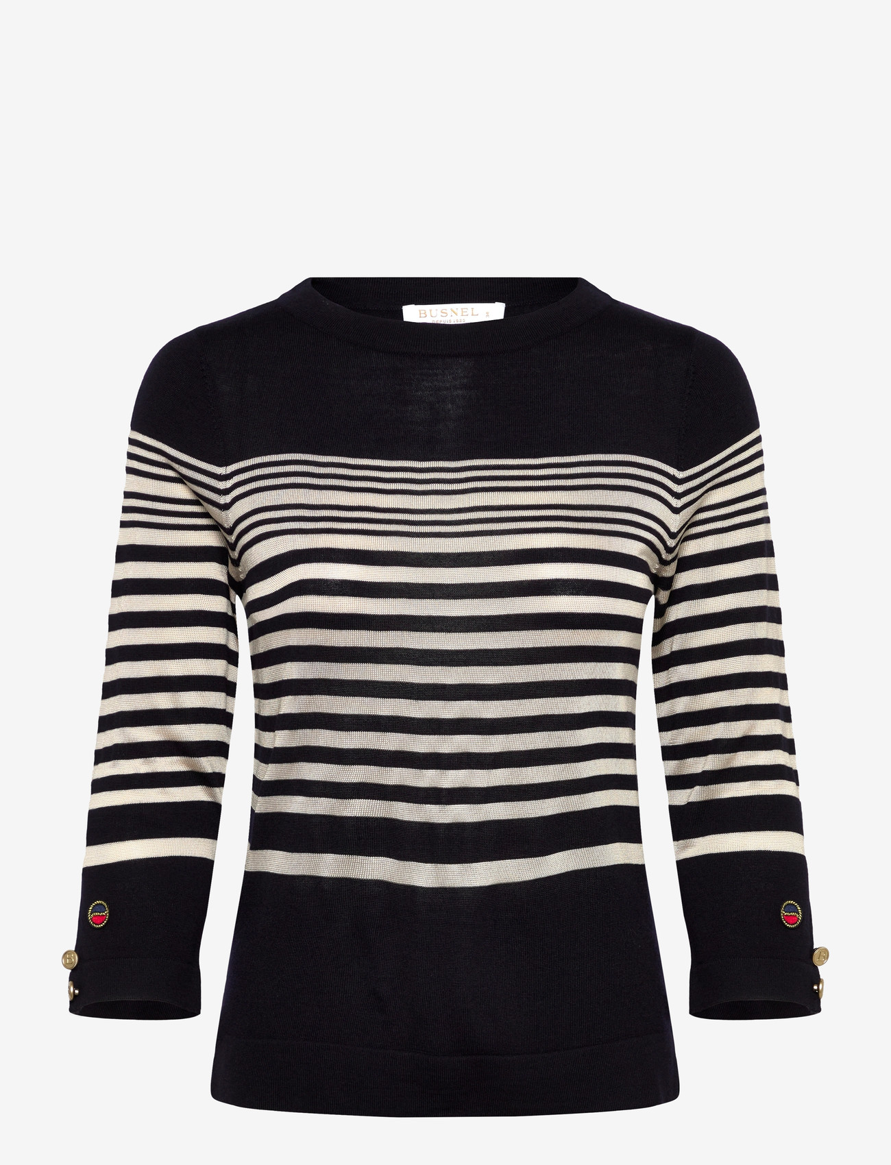 BUSNEL - HELIA top striped - trøjer - marine/silver birch stripe - 0