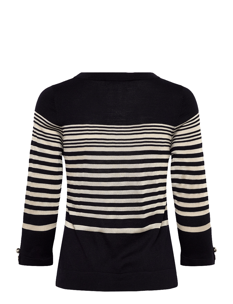 BUSNEL - HELIA top striped - trøjer - marine/silver birch stripe - 1
