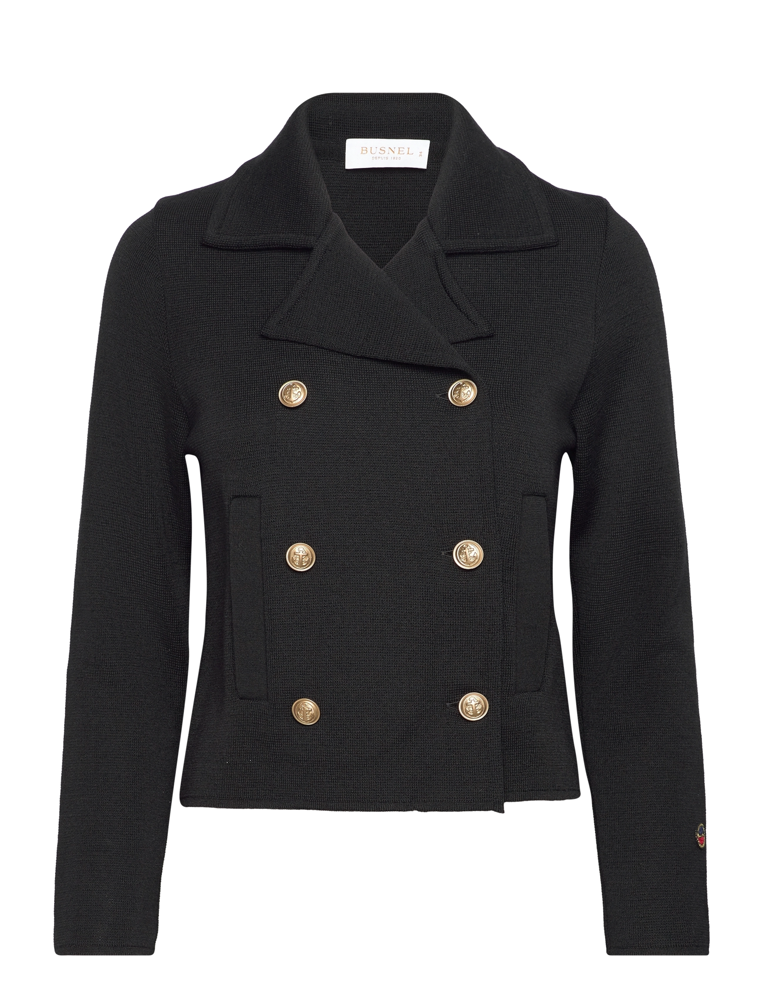 BUSNEL Indra Jacket Marine, 36, Black, Strik > Cardigans, Dame