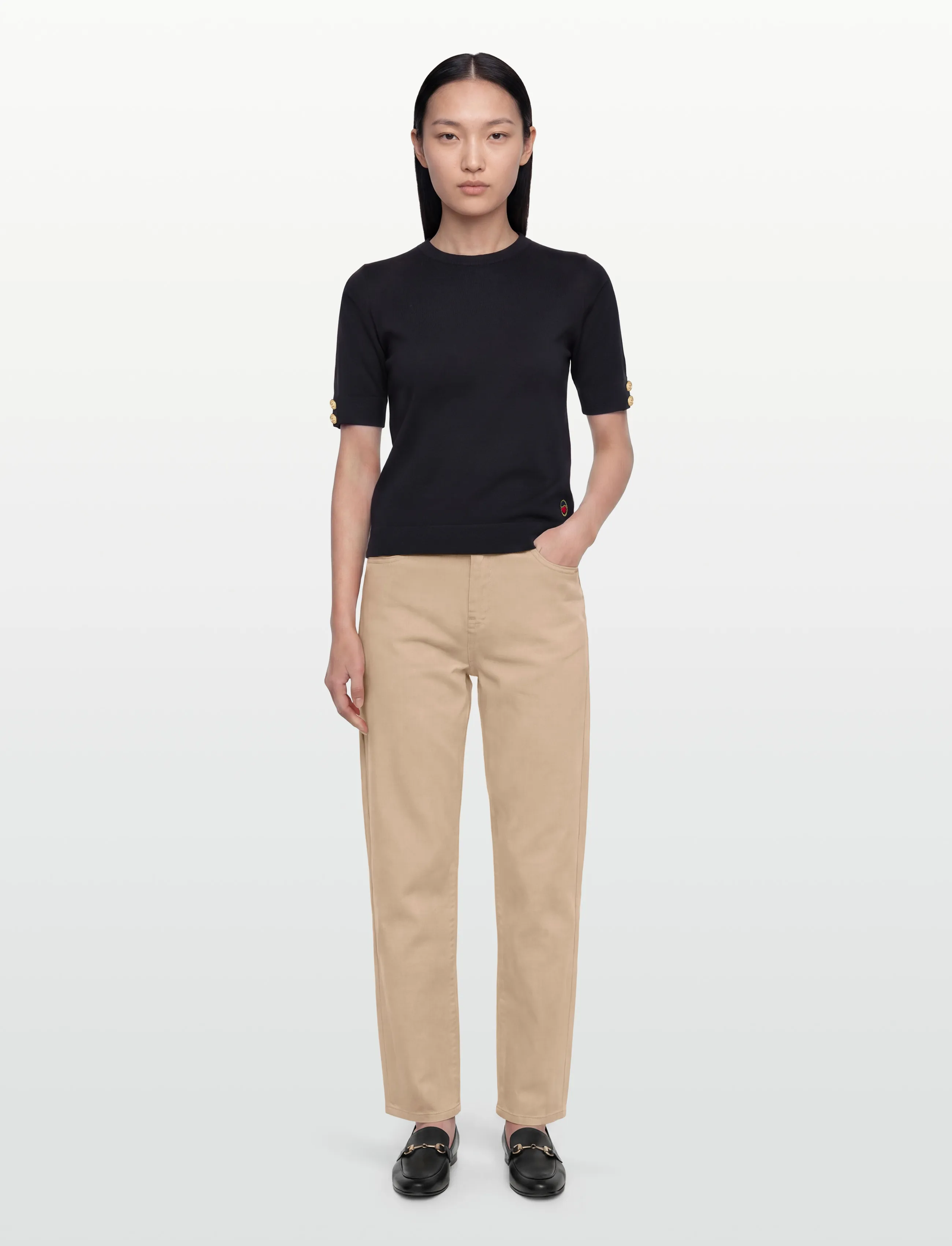 BUSNEL Lucca Top, 38, Navy, Strik > Trøjer, Dame