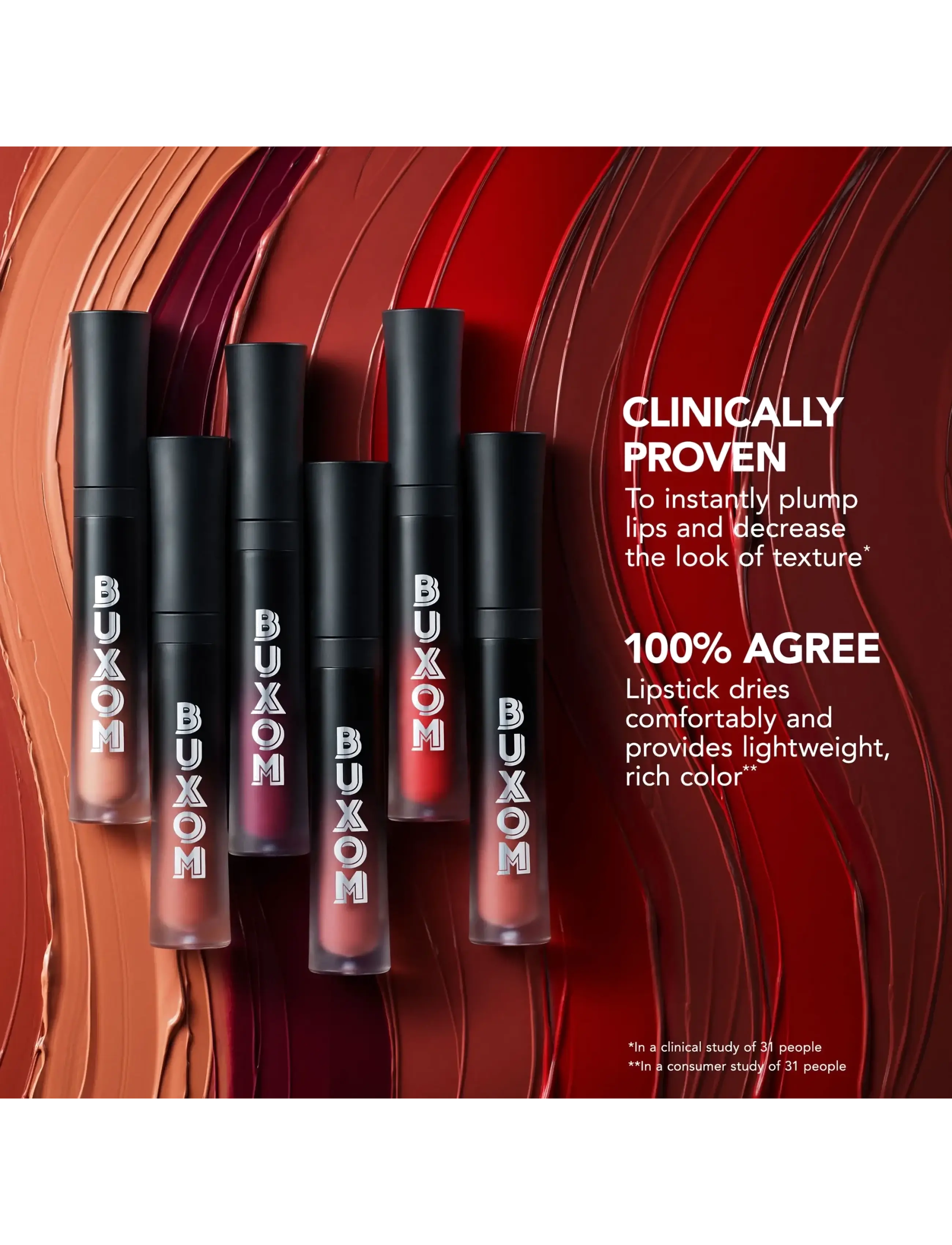 Buxom - Full-On Plumping Lipstick - Matte - redo för date night - red hot - 5