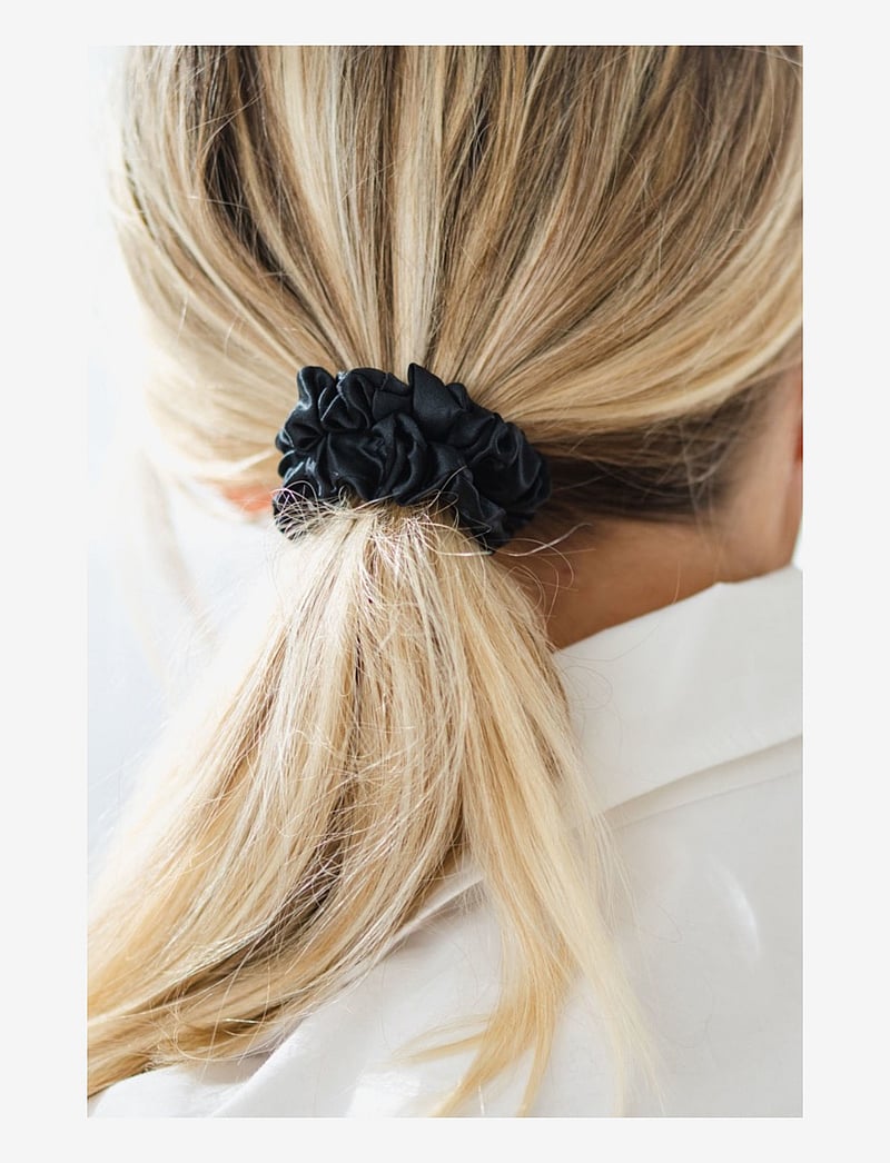 By Barb - Thin silk hair tie - scrunchies ja patsikummid - black - 2