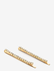 Hair pin - GOLDMETAL WITH WHITE STONES