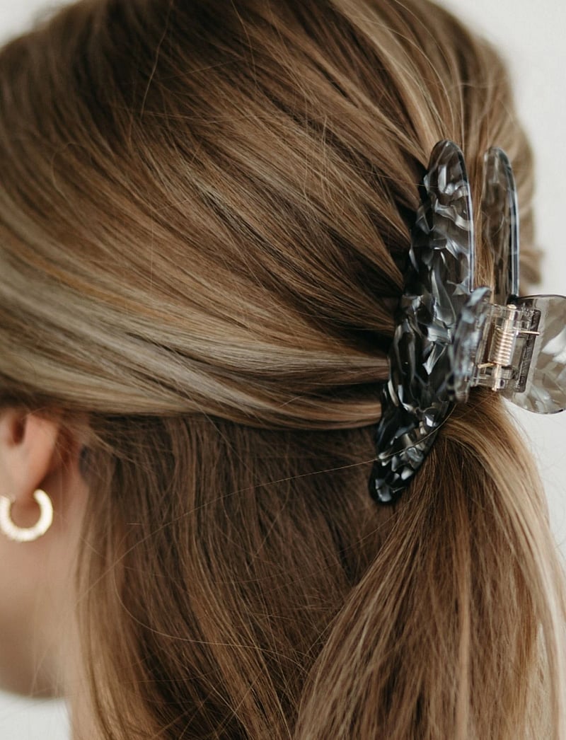 By Barb - Hair claw - juukselõksud - grey marble - 0