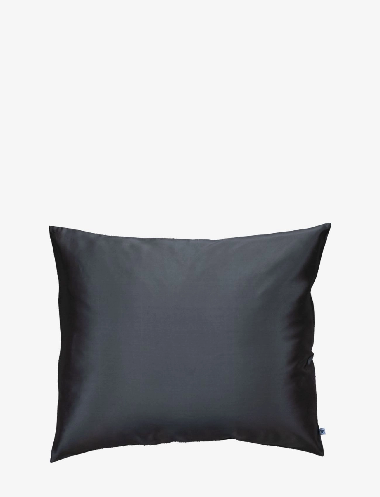 By Barb Pure Silk Pillow Case Dark Grey, Pudebetræk, Sort, Str: ONE SIZE