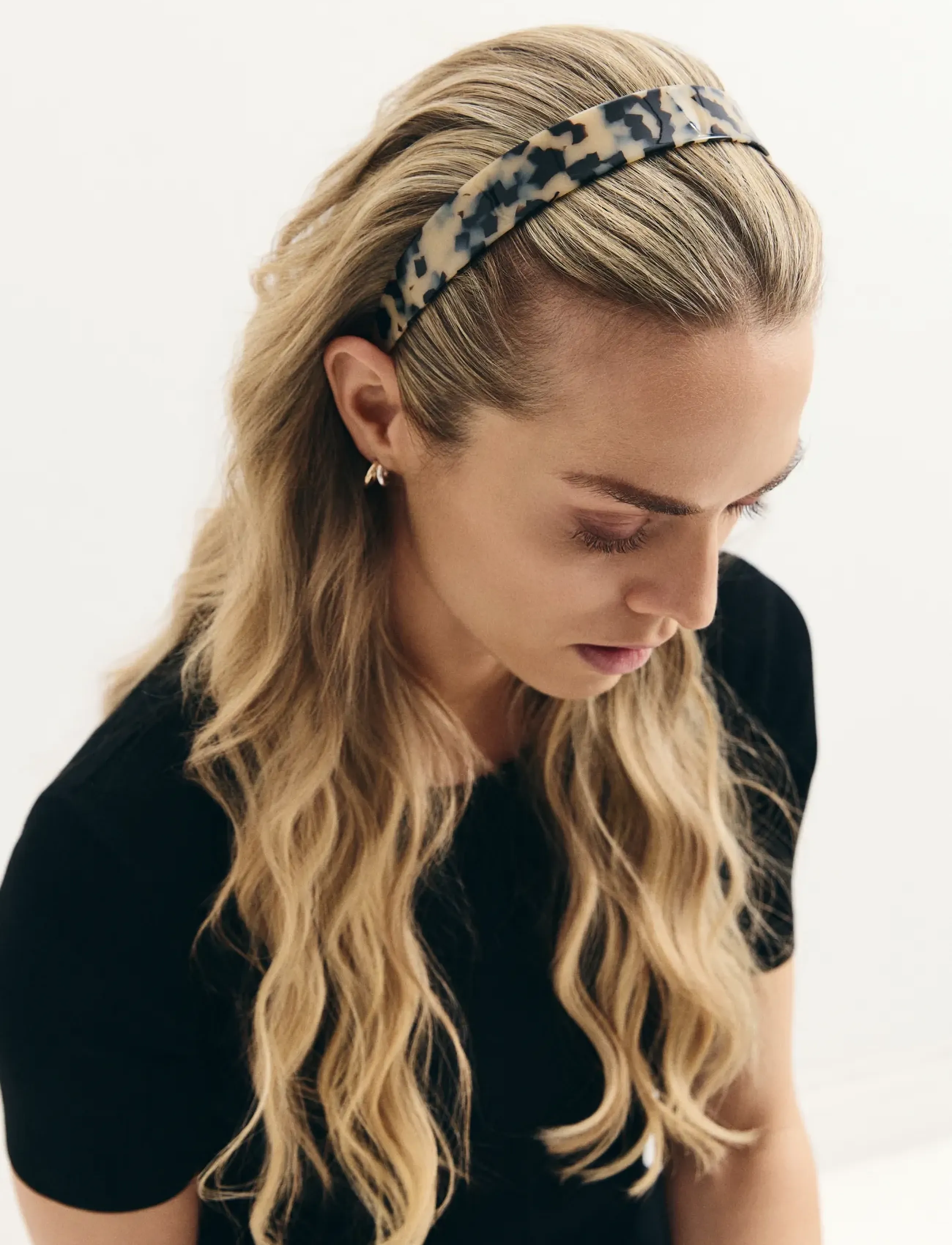 Acetate Hair Band Light Tortoise