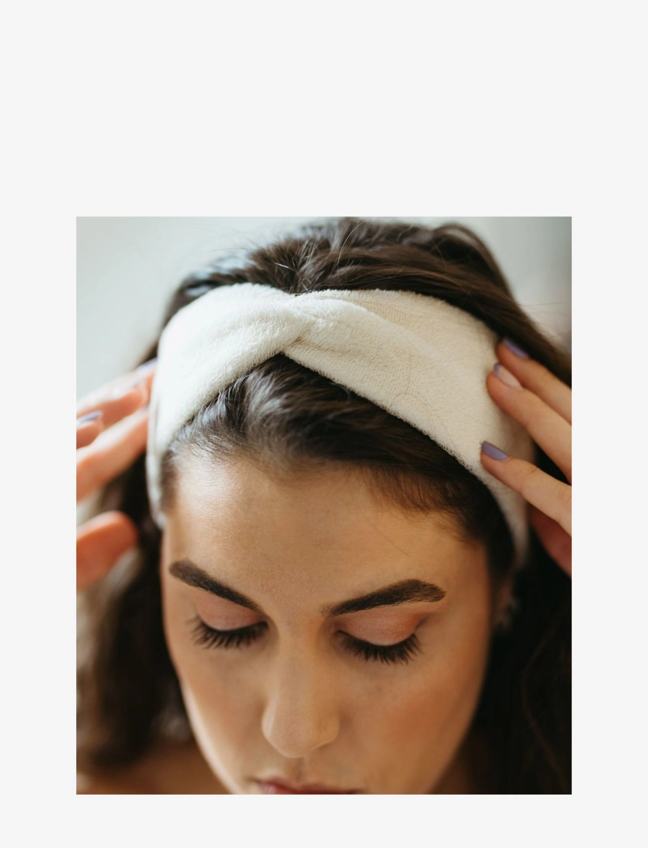 By Barb - SPA hair band Terry cotton - pannebånd - white - 1