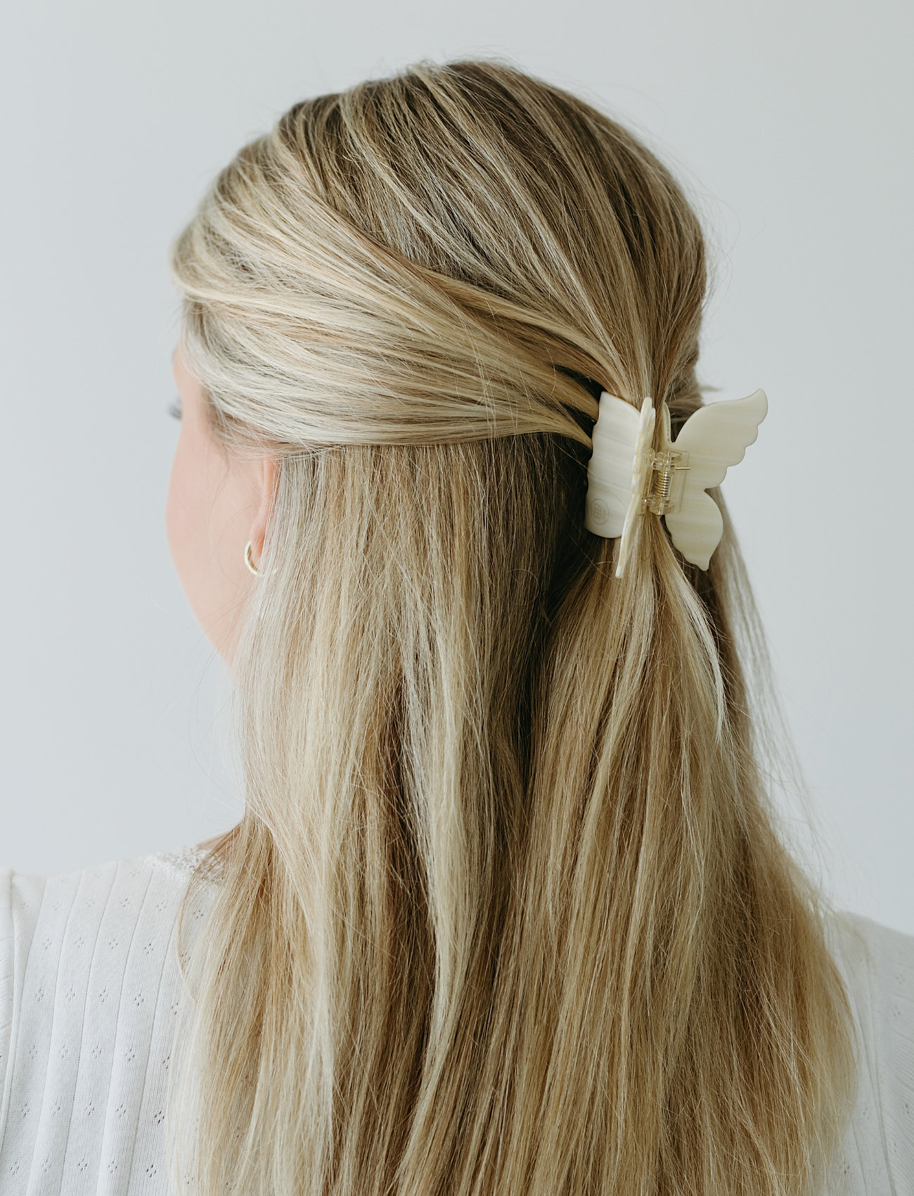 By Barb - Butterfly hair clip white - juukselõksud - white - 1
