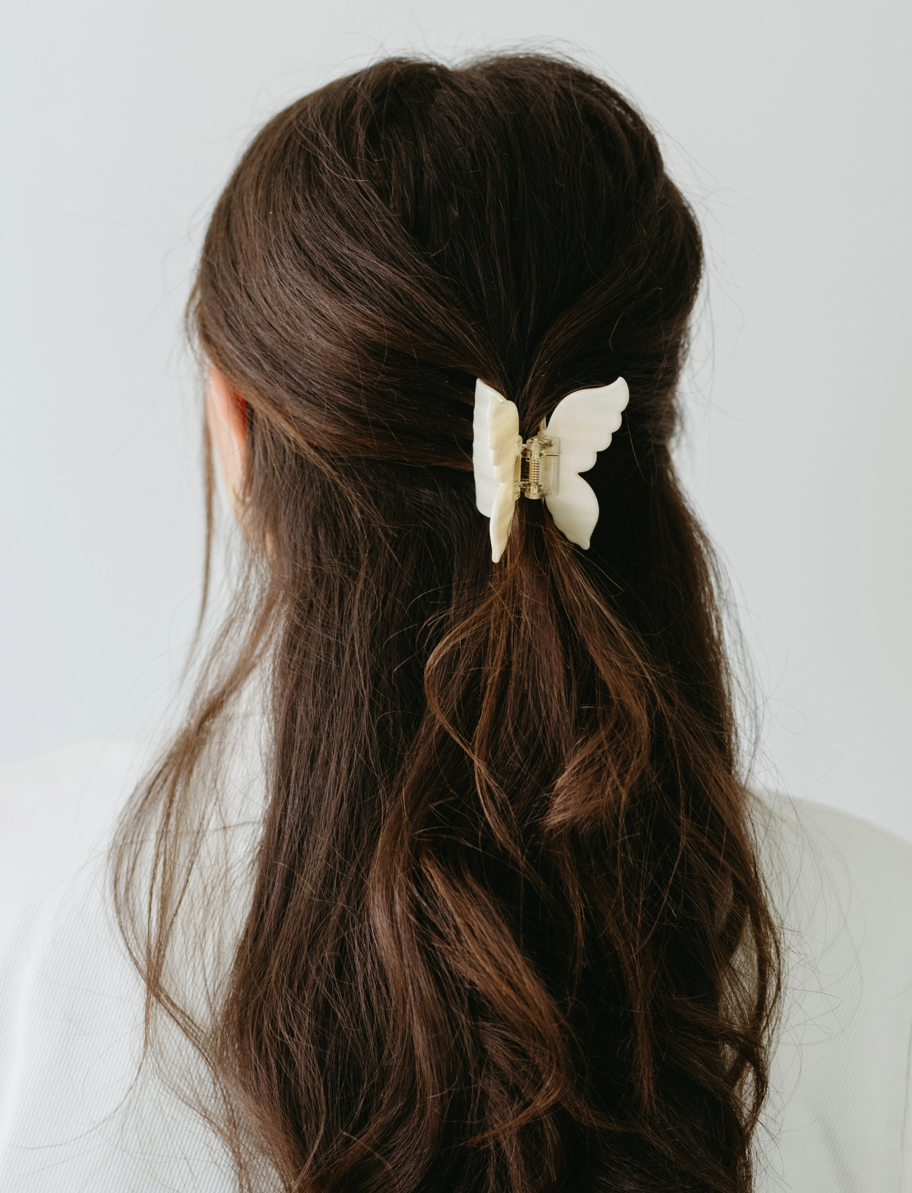 By Barb - Butterfly hair clip white - juukselõksud - white - 2