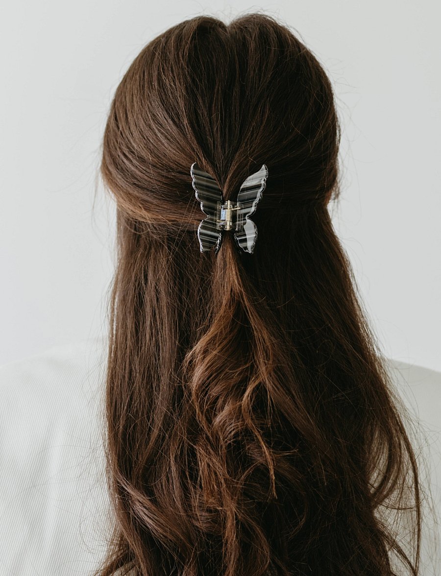 By Barb - Butterfly hair clip black - hárklemmur - black - 1