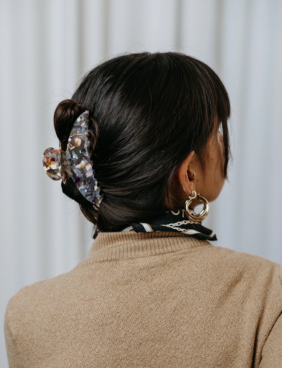 By Barb - Hair clip Diana grey lavenel - juukselõksud - grey/lavendel - 1