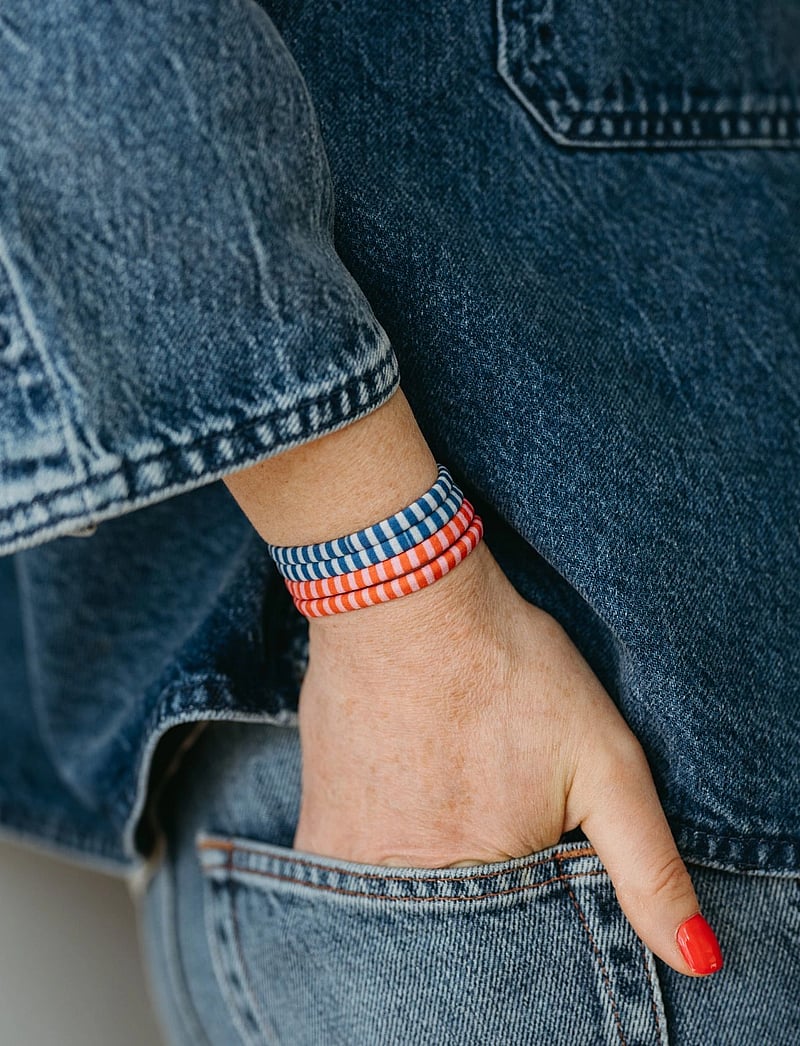 By Barb - Hair ties striped pattern multicoloured 8-pack, recycled material - juuksekaunistused - multicoloured - 3