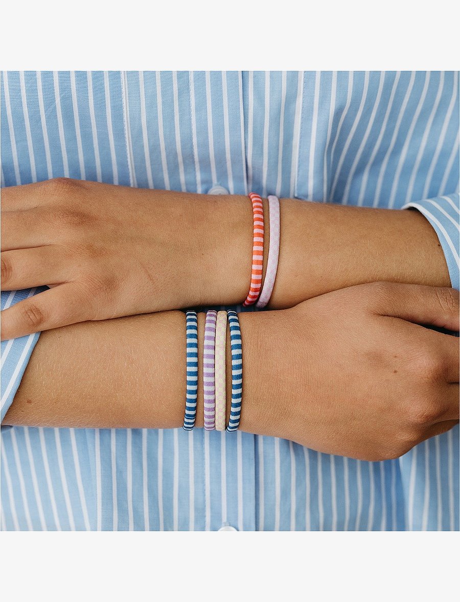 By Barb - Hair ties squared pattern multicoloured 8-pack, recycled material - hårsnoddar och hårband - multicoloured - 2