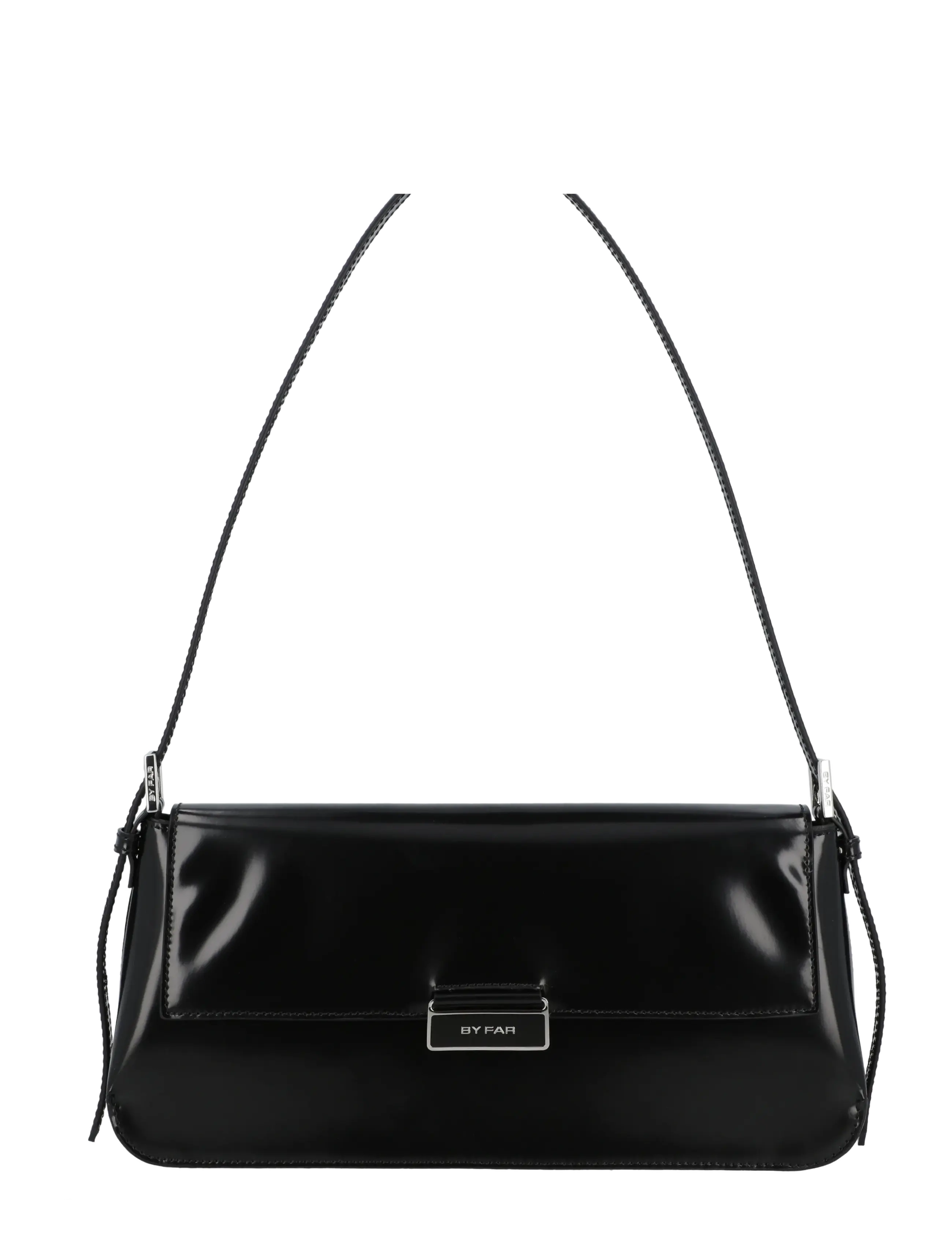 By Far Tilda semi-patent leather bag - Bags - BLACK / black