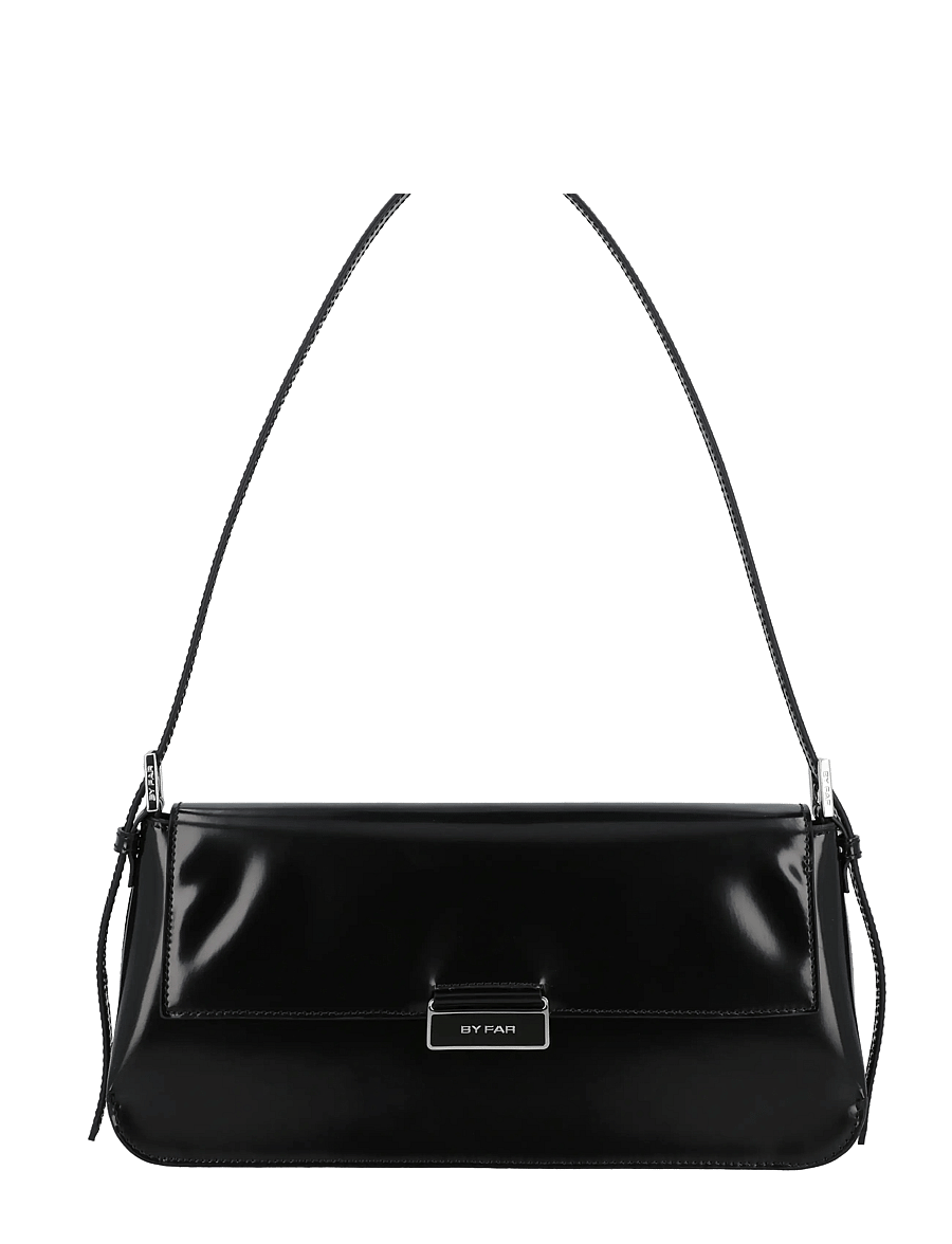 By Far - Tilda semi-patent leather bag - everyday style - black - 0